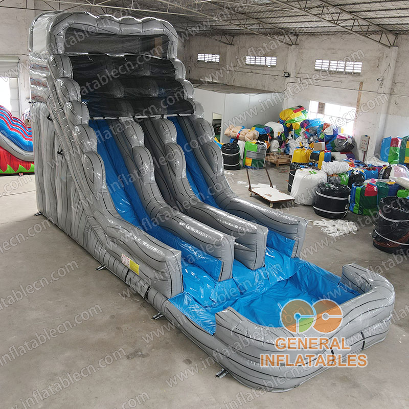 GWS-452 灰色大理石双滑道水滑梯